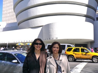 me and amra in front of the goog.