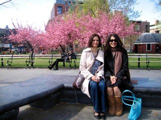 amra and i in washington square park.