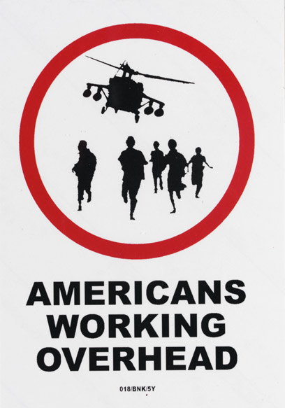 americans working overhead by banksy