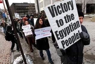 Events in Egypt met with hope and uncertainty locally