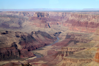 a view of the grand canyon from the old watchtower.