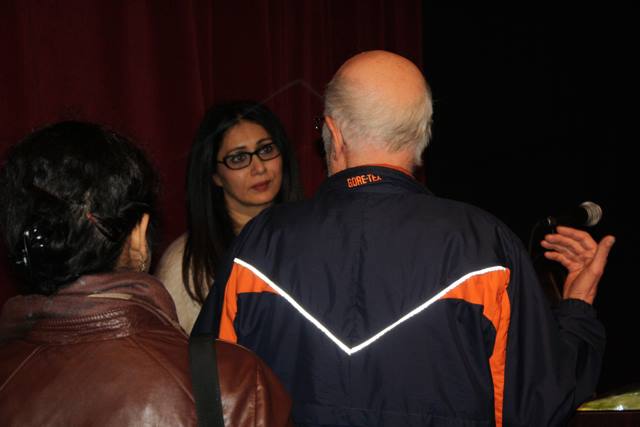 catching up with audience afterwards