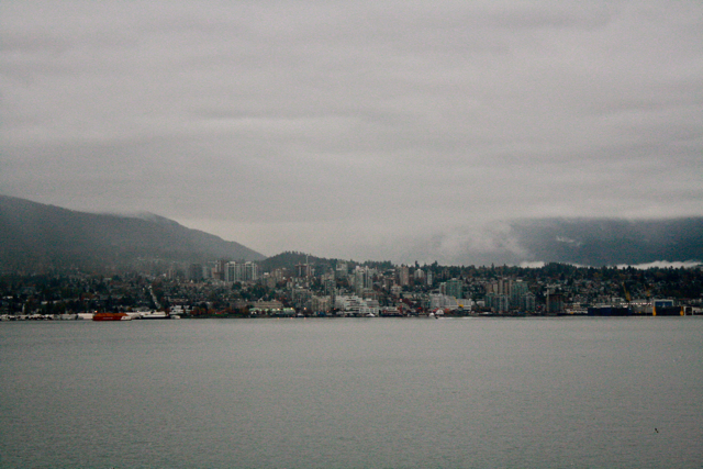 view of vancouver on a rainy day