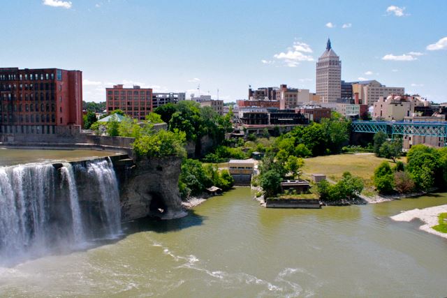 high falls district in rochester