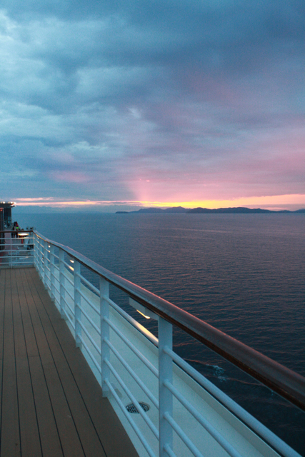 sunset on board